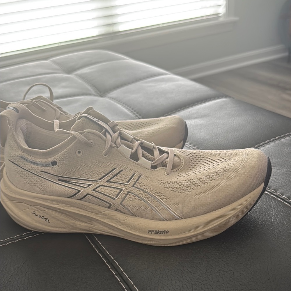 Asics Cream Athletic Sneakers